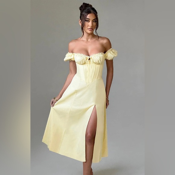 NWT BABYBOO YELLOW MIDI DRESS - Picture 10 of 10